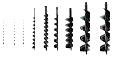 EARTH AUGER DOUBLE SPIRAL DRILL BITS