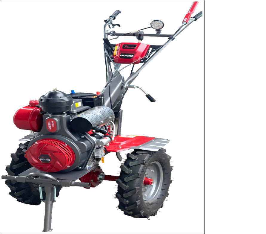RIGA-ITALY Power Weeder KPD 1350 | 10 HP Diesel Heavy Duty Back Rotary Power Tiller for Farming