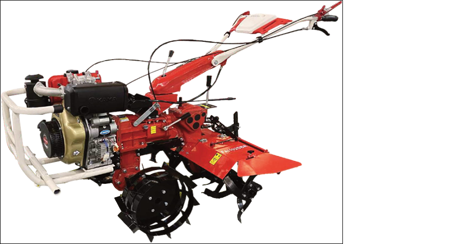 RIGA-ITALY Power Weeder SC 1000-D Back Rotary | Heavy Duty Diesel Power Weeder for Farming